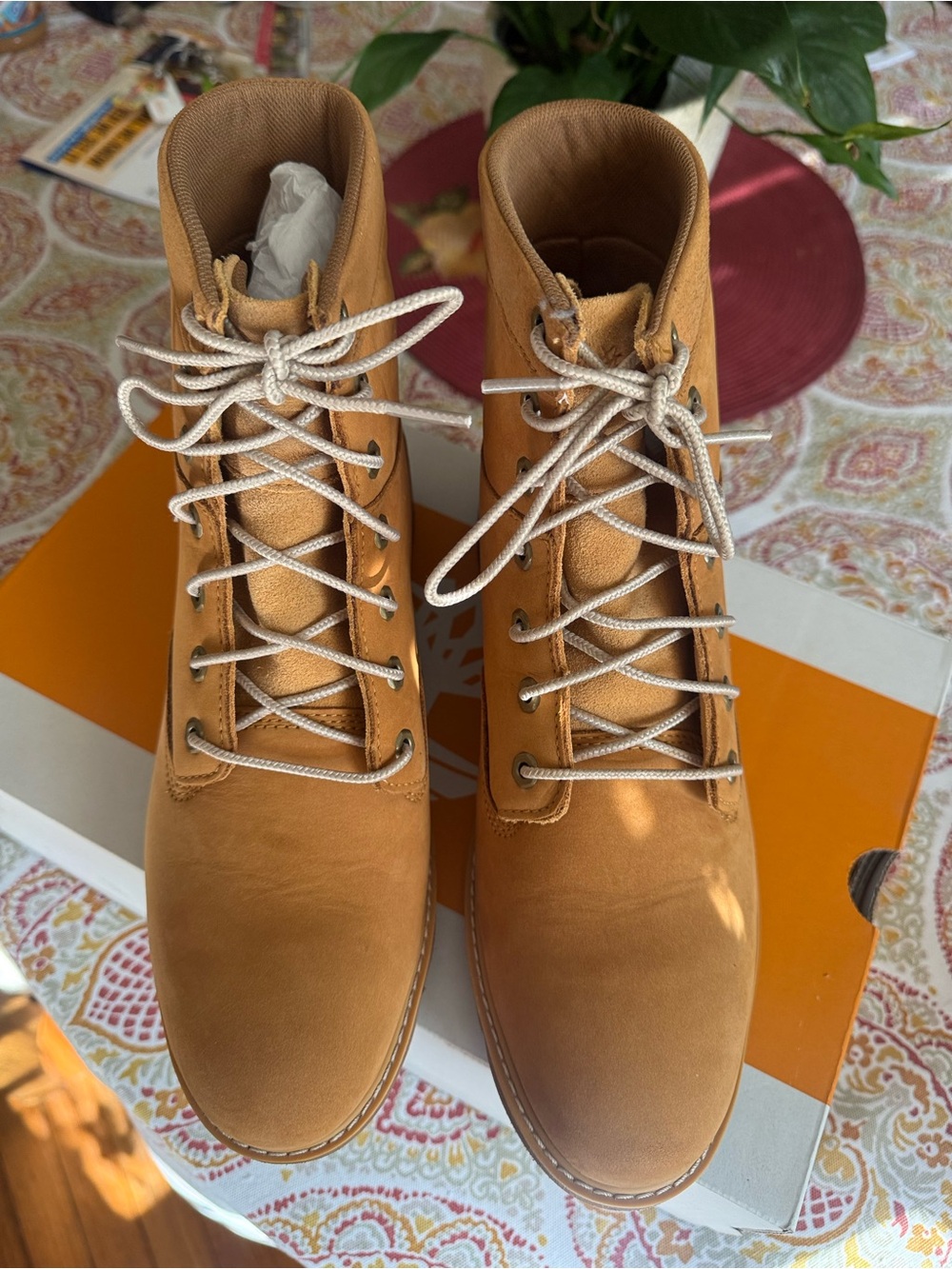 Timberland Women's Wheat/Tan Lace-Up Ankle Booties
